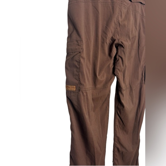prAna Breathe Belted Hiking Convertible Cargo Pant Mens Large 32 Inseam Brown - Picture 8 of 13